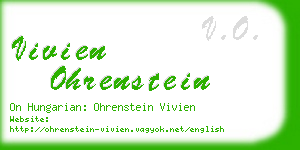 vivien ohrenstein business card